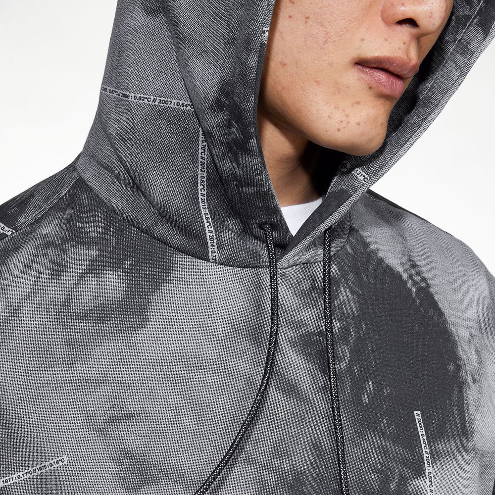 Sudadera Timberland Hombre Reflective Printed Pullover Hoodie Gris Oscuro - Chile OYJ-519824